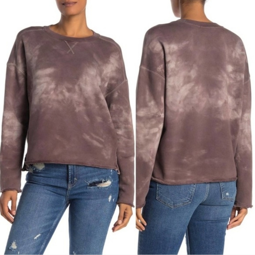 ATM Mauve Tie Dye Bleach Crewneck Sweatshirt Sz Medium